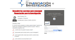 Desktop Screenshot of financiacioneinvestigacion.com