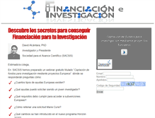 Tablet Screenshot of financiacioneinvestigacion.com